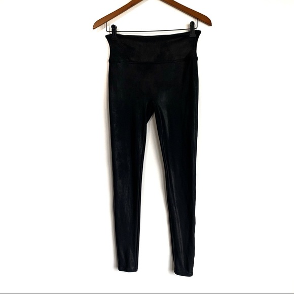 Spanx Faux Leather Black Leggings small - Picture 2 of 5